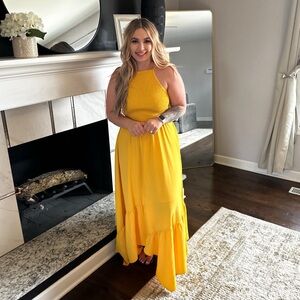 Yellow maxi dress